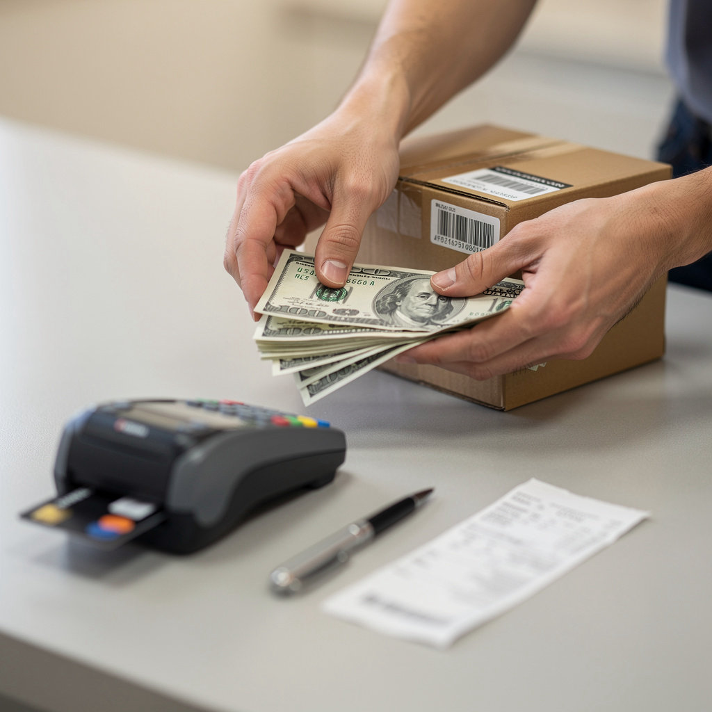 Envios Y Novedades El Frijolito staff assisting customers with money transfer and package delivery services in San Diego